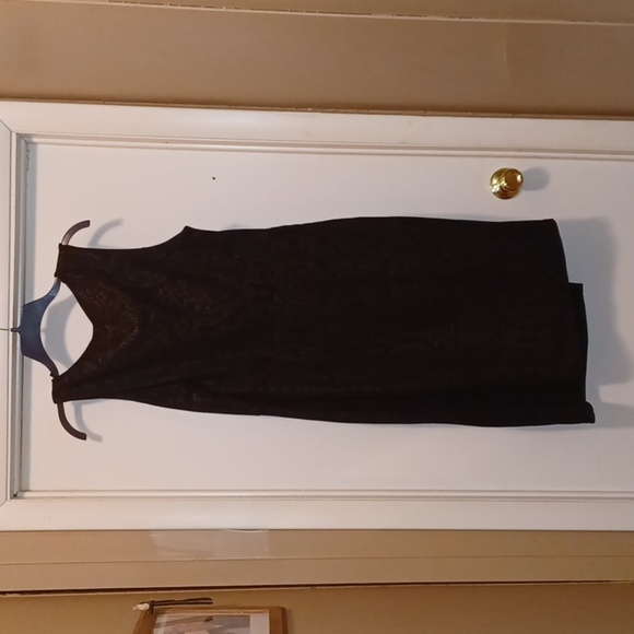 Janette Plus Black And Lt Gold Plus Mini Dress - Size 3X - Picture 9 of 11